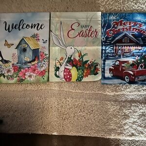 Set of 10 Seasonal Garden Flags